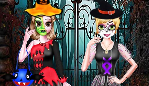 Сестры платья на Хэллоуин