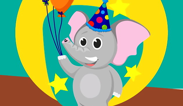 Забавный слон стиль пазл