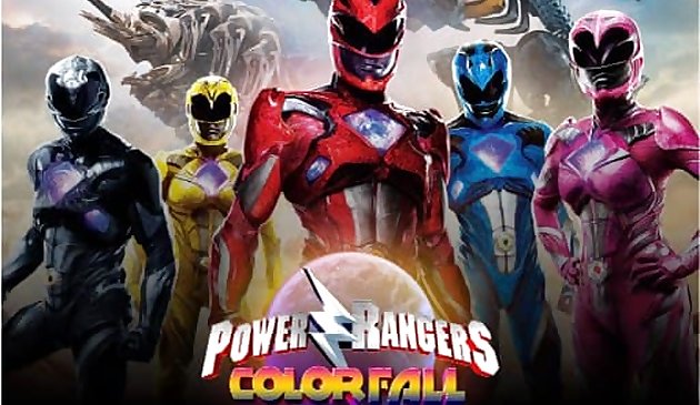 Power Rangers Color Fall - Pin Pull - Juego de rompecabezas