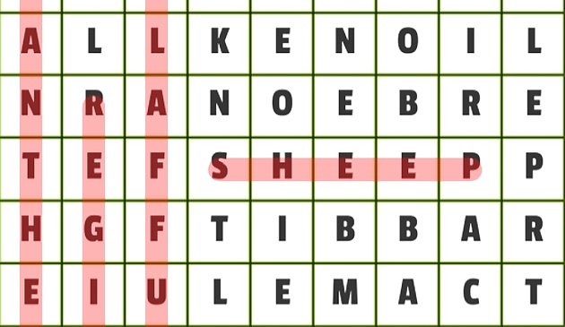 Животные поиск слов