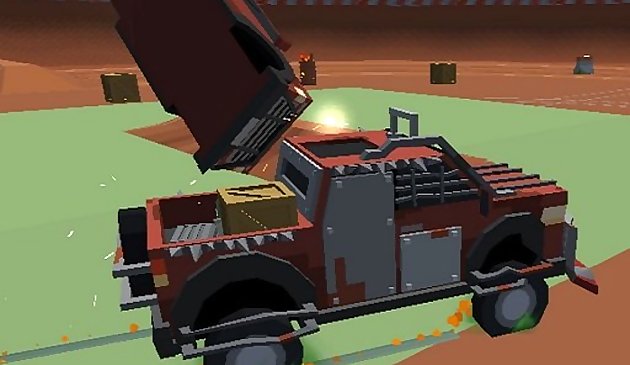 Краш пиксельного автомобиля демолишн в1