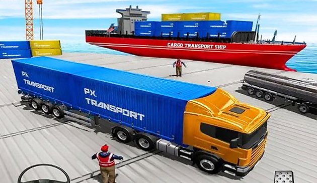Condução de caminhão de transporte de carga