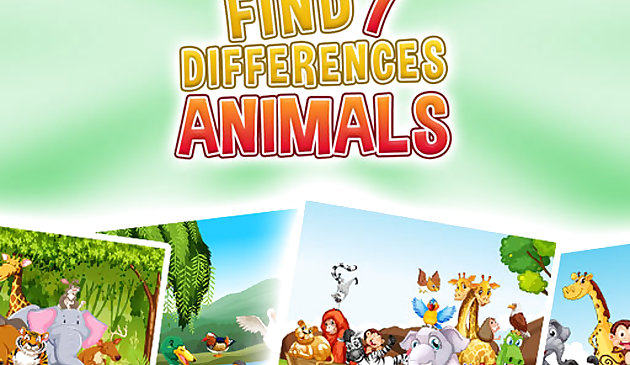 7つの違いを見つける - 動物