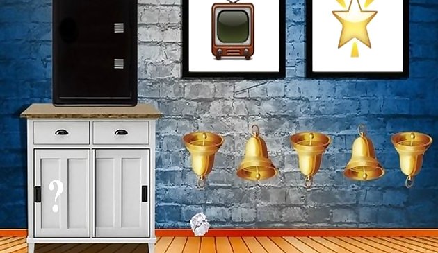 Побег синей кирпичной комнаты