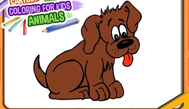어린이를위한 만화 색칠 공부 책 - 동물