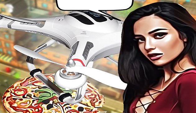 Entrega de drone de pizza