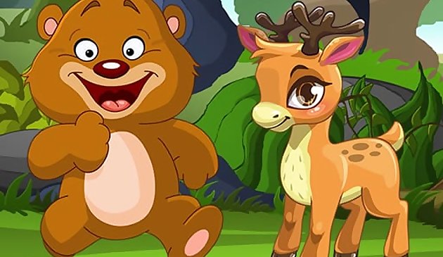 Весёлые животные пазл