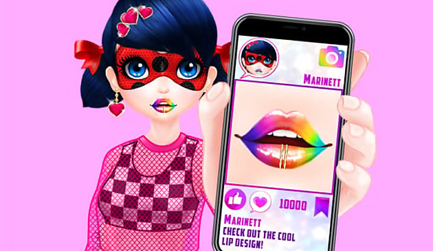 Милый дизайн губ для Маринетт
