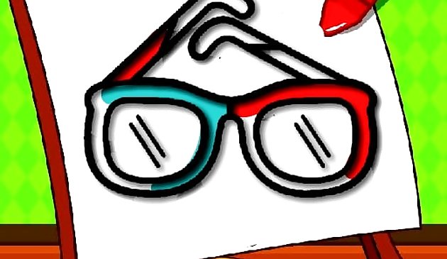 Óculos de coloração para crianças fáceis