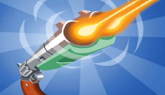 Пистолет и бутылки