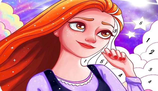 Принцесса раскраска для девочек