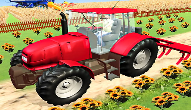 現代のトラクター農業シミュレーター:脱穀機ゲーム