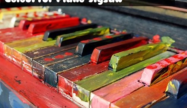 Ghép hình piano đầy màu sắc