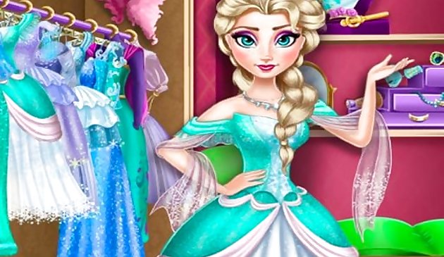 迪士尼冰雪奇缘公主艾尔莎装扮游戏