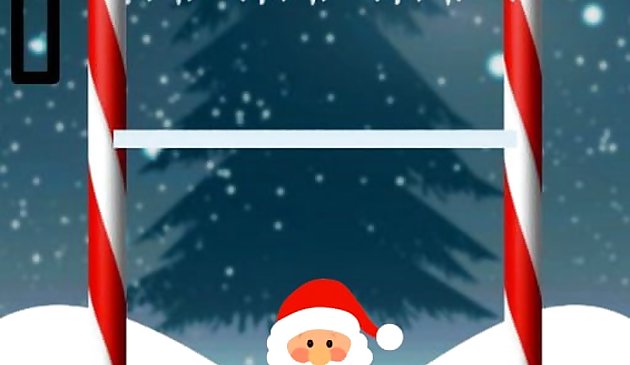 Санта Клаус прыгает