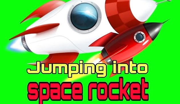 Saltar al cohete espacial viaja en el espacio