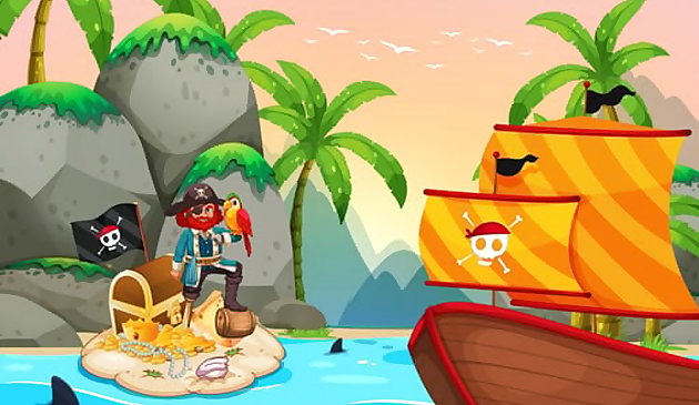 Пират путешествует раскраска