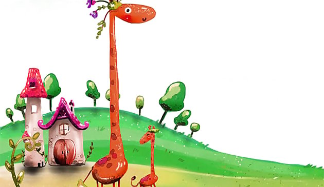 Мультяшный жираф пазл