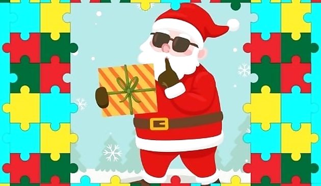 Санта пазл для детей