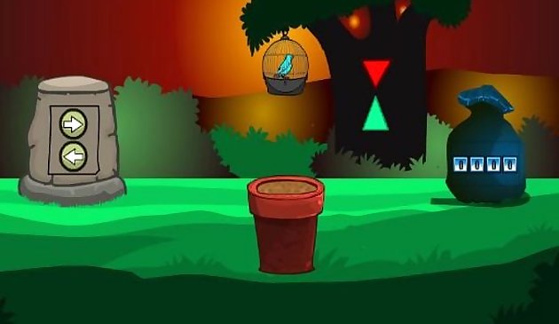 Крошечная синяя птица побег