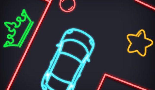 Puzzle de voiture au néon