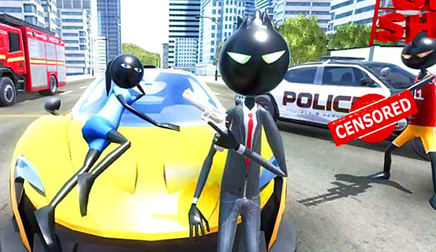 Удивительная преступность Странный Стикмен верёвка