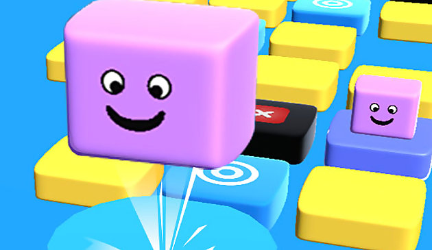 กระโดด Stacky Cube 3D