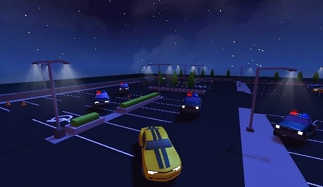 Полицейская погоня на парковке