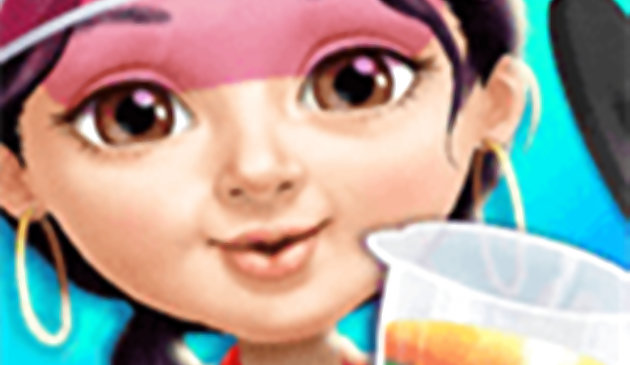 Милая малышка летнее веселье сделать десерт