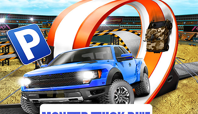 Monster-Truck-Parking Gratuit 3D Bleu