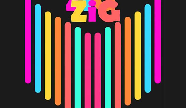 Зигзаг цветная линия