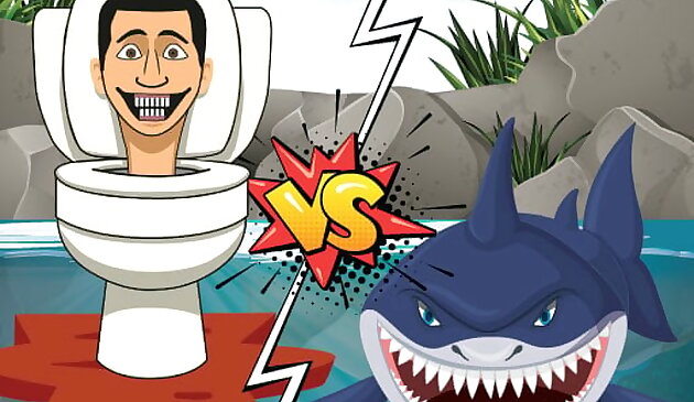 Голодная акула против Скибиди