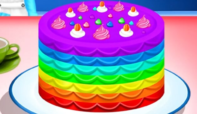 Memasak Rainbow Cake