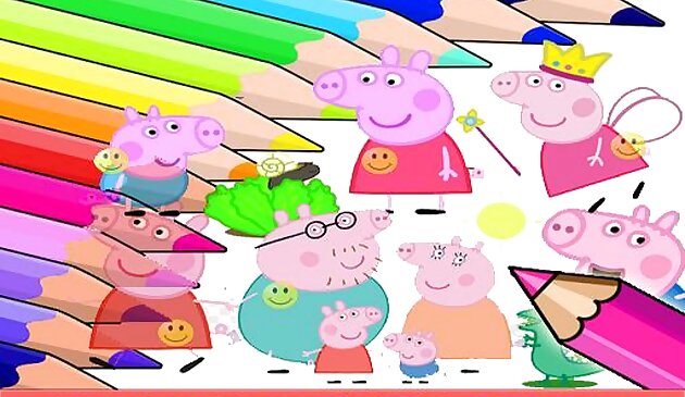 Peppa Pig를 위한 색칠하기 책