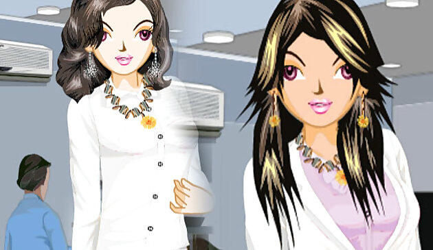 Офисная девушка одевалка