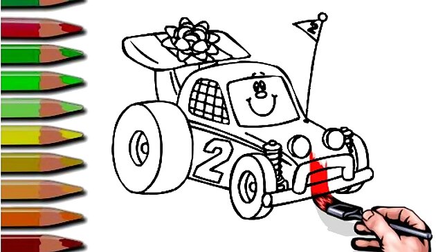 BTS гоночный автомобиль раскраска