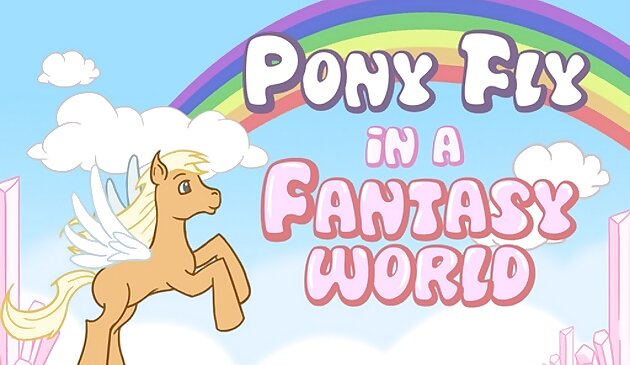 Pony lumipad sa isang pantasya mundo