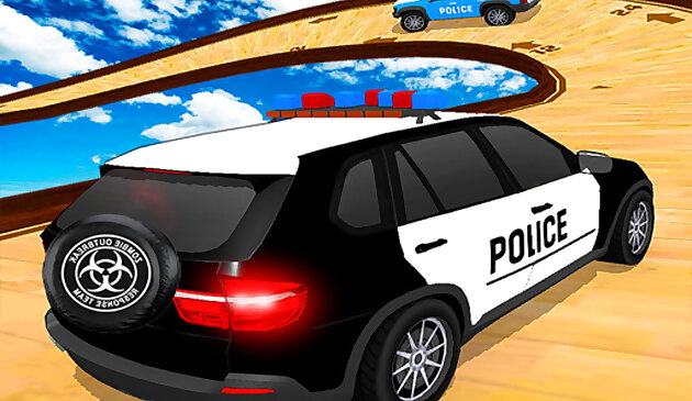 Polisi Prado Mobil Stunt Ramp Mobil Racing Game 3D