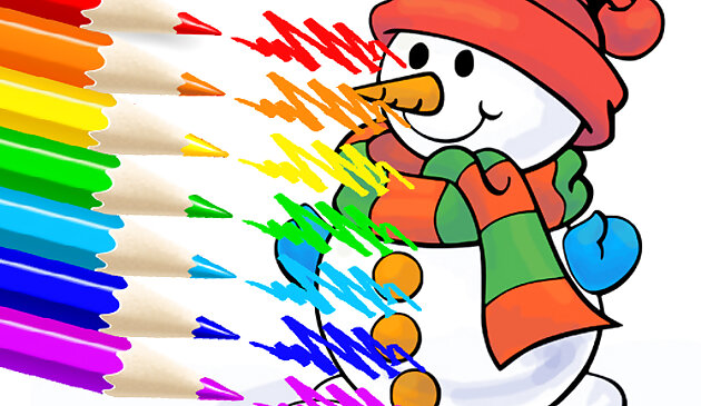 Зимняя книжка раскраска