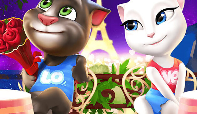 Говорящий Том и Анджела раскраска