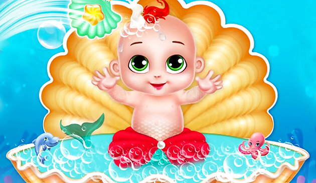 Малыш русалки забота