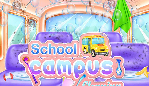 Уборка школьного кампуса