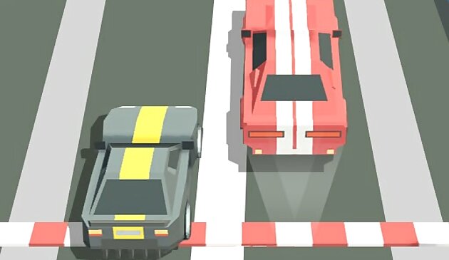 Carrera de coches de tráfico de trenes