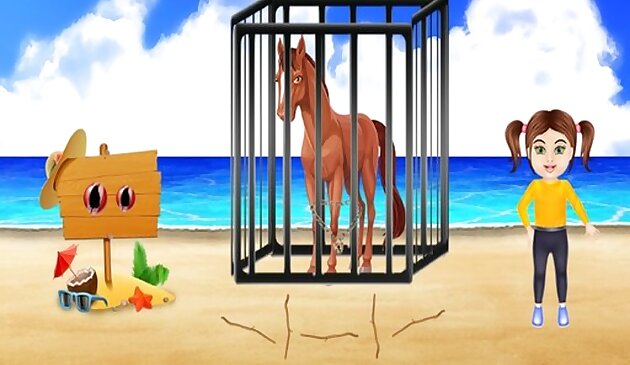 Пляжный Побег лошади