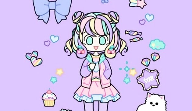 Пастель девушка одевалка