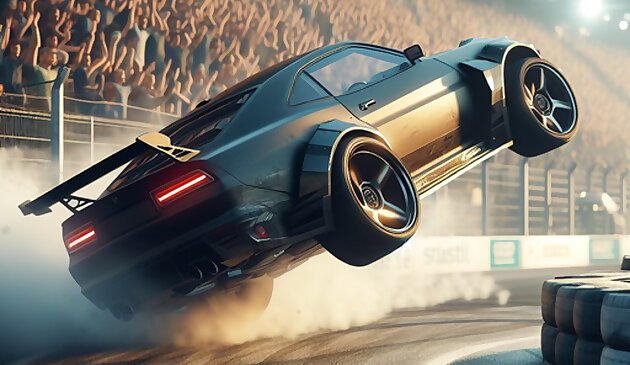 Экстремальный трюк автомобиля