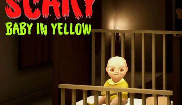 Gruseliges Baby in Gelb