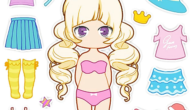 Чиби кукла салон макияжа