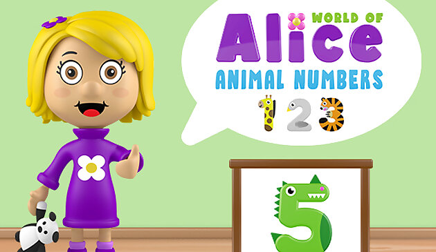 Números de animales del mundo de Alice