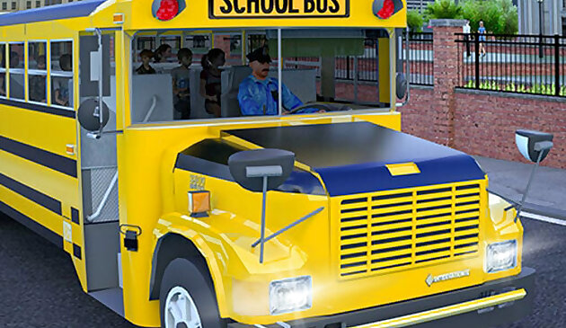Laro ng School Bus Pagmamaneho Sim